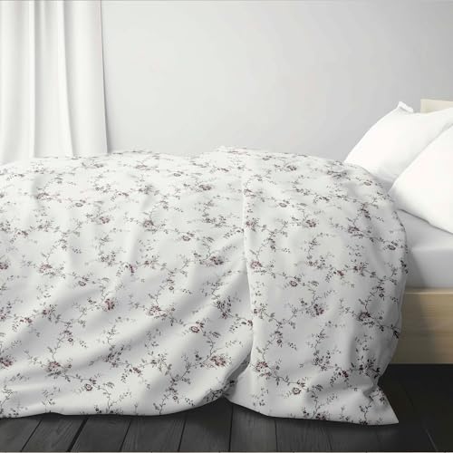 Image of LINENWALAS Premium Printed 100% Cotton Single Duvet Cover | Comforter Cover |Rajai Cover | Quilt Cover with Zipper Closure 60 x 90 Inches (Vineyard, Single Size)