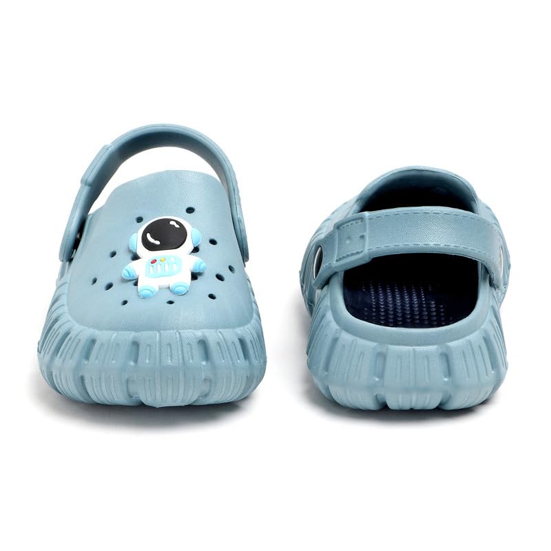 Image of Unisex Kids Clogs Soft Anti Skid Mules Sandals with Adjustable Back Strap Indoor & Outdoor Slipper for Boys & Girls Everyday Use Waterproof Jibbex Slides