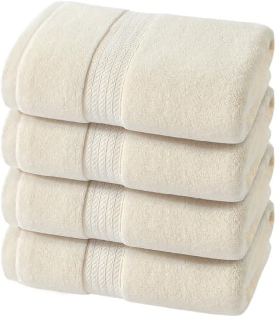 High GSM Cotton Small Bath Sheets, Large Adult Soft Absorbent Shower Towels