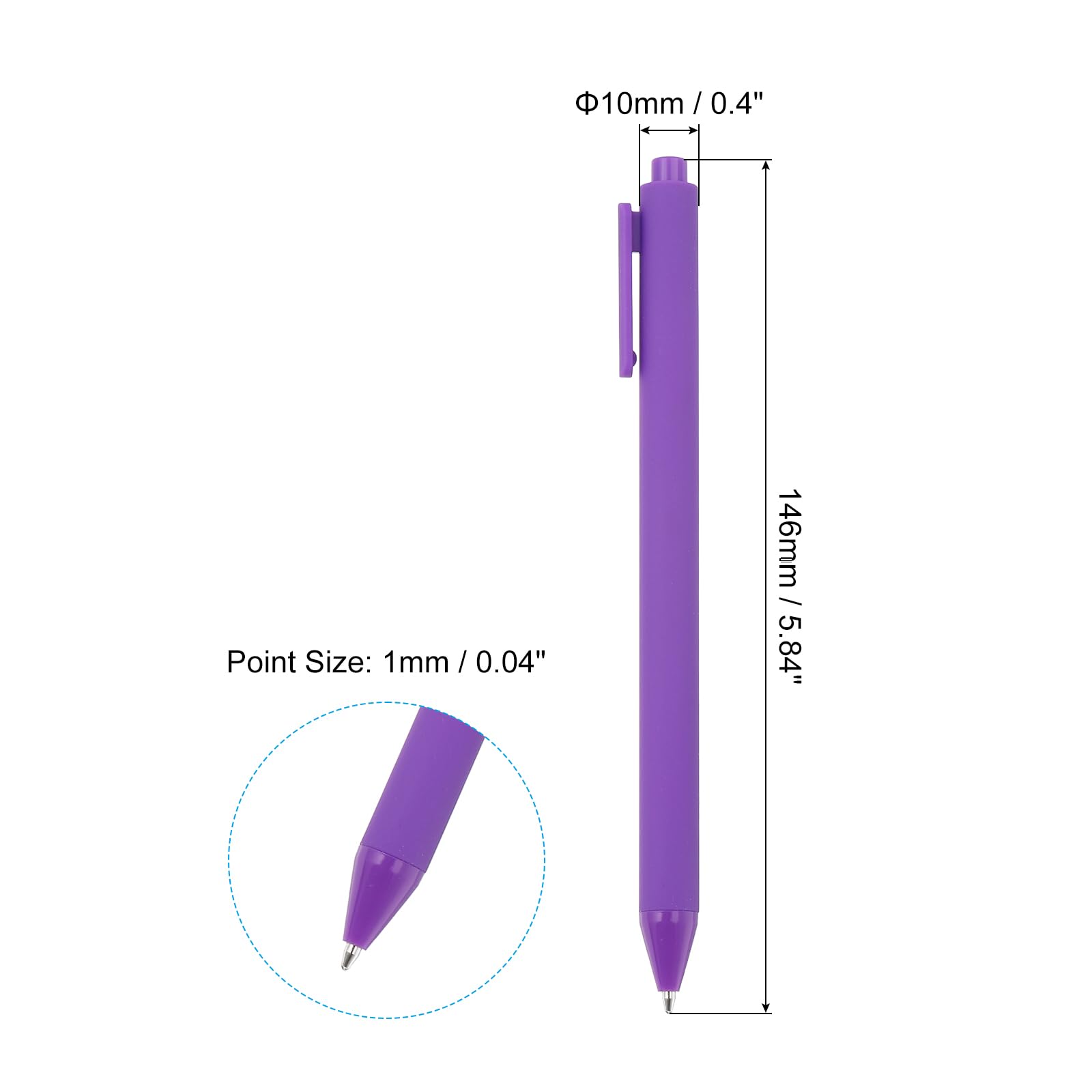 100 Pack Ballpoint Pen Retractable Ballpoint Pen 5.5,3.93 Inchs Black Ink Click - View #8