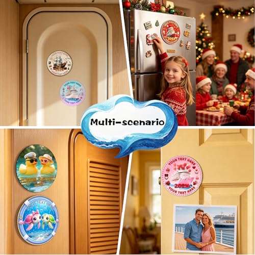 Imán decorativo redondo para puerta de crucero personalizado miniatura 6