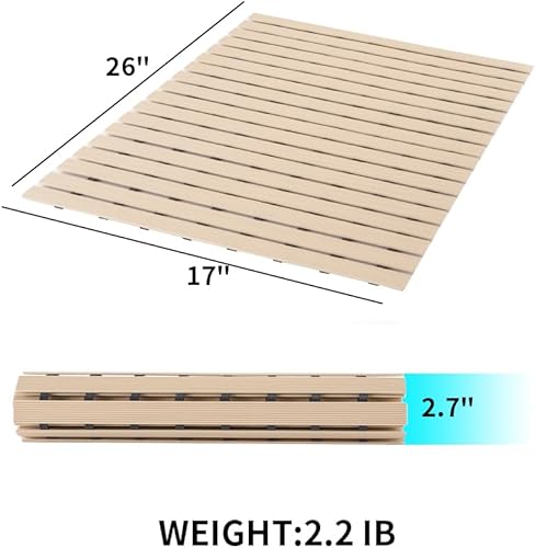 Miniatura 5 de PADOOR Alfombrilla de Ducha Antideslizante, Alfombrilla de Bañera Resistente Enrollable de Drenaje Rápido Alfombrilla de Bañera Sin Ventosas para