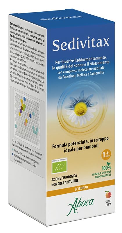 Aboca - Sedivitax Pediatrico Sciroppo Calmante e Sonno per Bambini 220 Gr - 982473694
