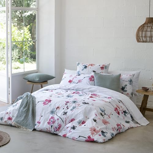 ETHERE Funda nórdica CERENES Cama 90 cm, Funda edredón 150x220, 100% algodón 200 Hilos, extrasuave. Cierre con Botones Ocultos.