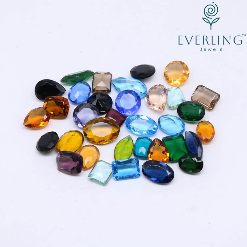 Amazon.co.jp: EVERLING JEWELS ミックスロットガラス宝石トパーズ