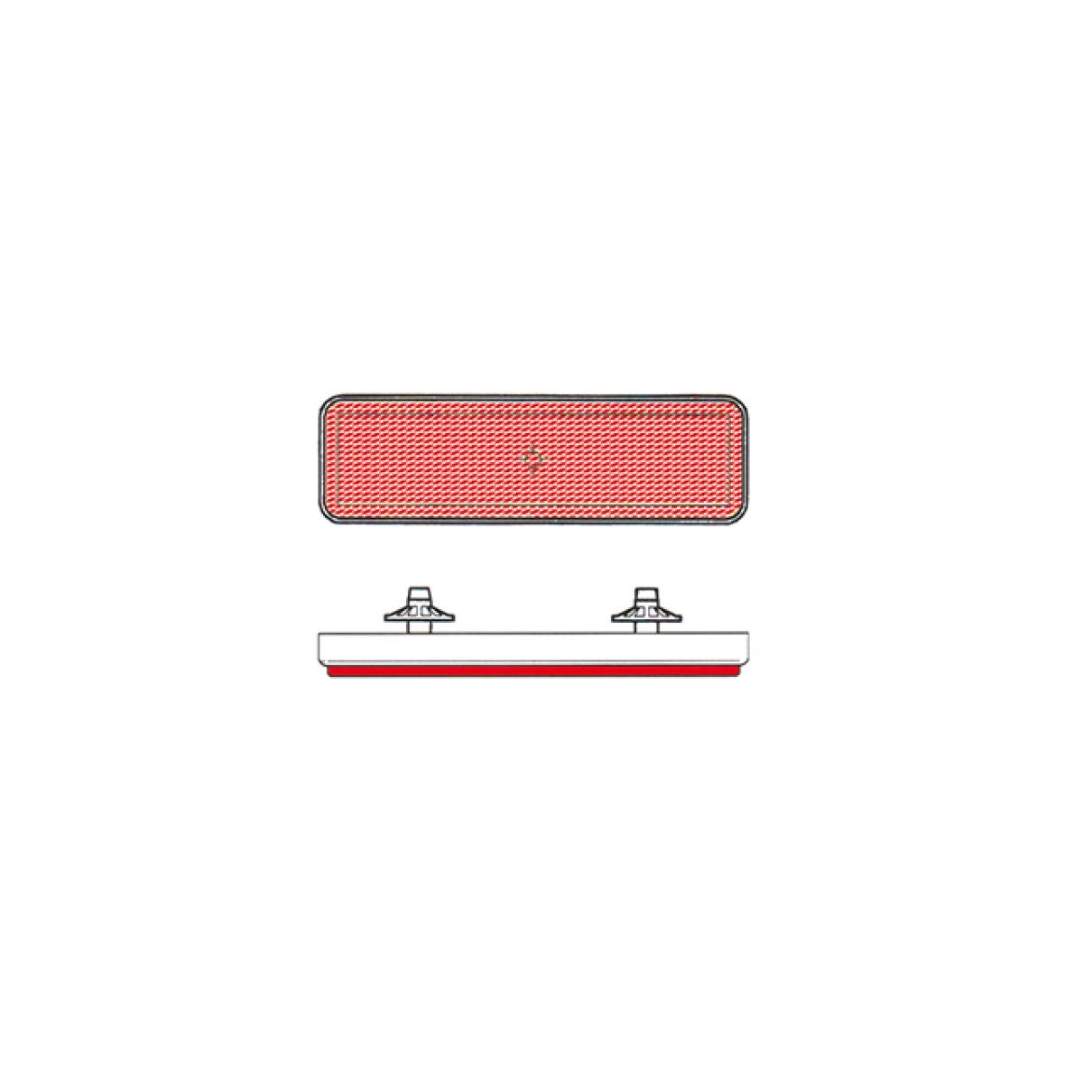 V PARTS Reflector square rear red