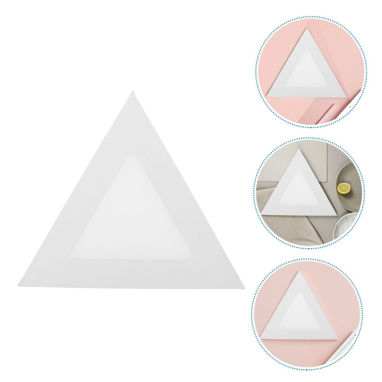 Sewroro 2pièces Lot de Toiles Tendues sur Châssis Triangulaire Panneau Prêt à Emploi pour Peinture à Huile et Acrylique Matériel Artiste et Décoration Intérieure
