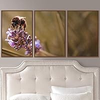 3 Piece Framed Canvas Wall Art Colorful Bee Insects Canvas Prints Home Artwork Decoration for Living Room,Bedroom - 16