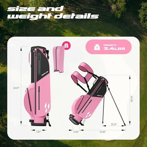 Image of 5 /6 /7 Pieces Kids Golf Clubs Set - Youth Golf Clubs Junior Set Ages 3-14 Includes Stand Bag, 1# Driver, 5# Hybrid, 7#, PW# Irons and Putter Right /Left Hand for Boys Girls