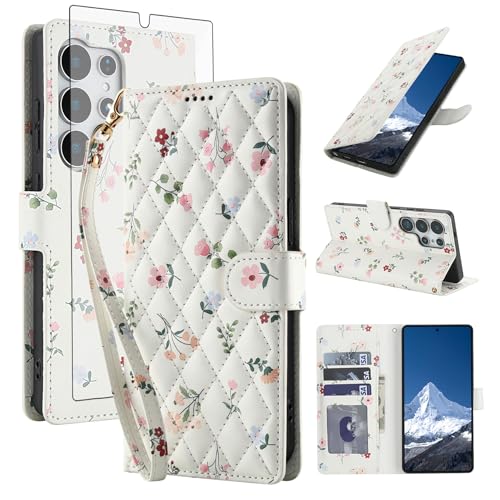 Étui pour Samsung S25 Ultra 5G Asuwish avec protection d'écran en verre trempé