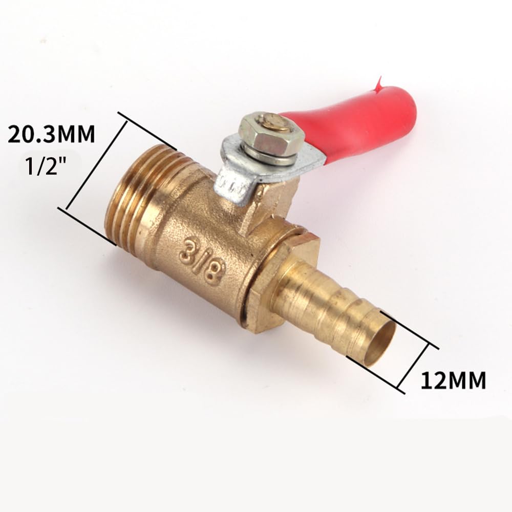 Brass Ball Valve Mini Shut Off Switch 1/2