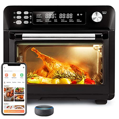 264-Qt Air Fryer Toaster Oven Combo Smart 12-in-1 Convection Toaster Oven Remote Control with Alexa 1800W Sold by BARONI