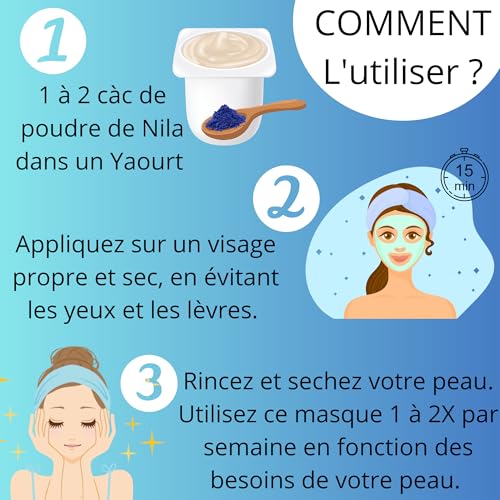 Cosm’Ethics® | Nila-Pulver 100 g | hellt den Teint natürlich auf und verschönert das Haar | Reduziert Zeichen der Hautalterung und spendet Feuchtigkeit | wiederverschließbarer Beutel