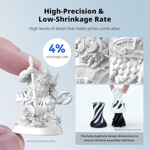 Image of ANYCUBIC Water Washable ABS-Like Resin 3.0, 3D Printer Resin, High Toughness and High Precision, Easy to Post-Process, Low Odor, Wide Compatibility for All LCD 3D Printers (Clear, 1kg)