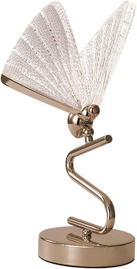 Lampe de table papillon en métal pour illuminer une entrée et un escalier