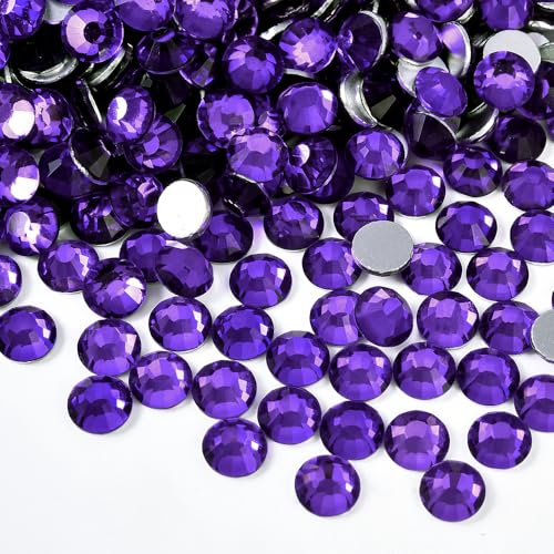 Image of 1440pcs Flat Back Crystal Rhinestones for Nail Art Crafts Bedazzling Kit Diamonds Set Clear Rhinestones for Clothes 0.14 inch 3.8mm SS16 Heliotrope