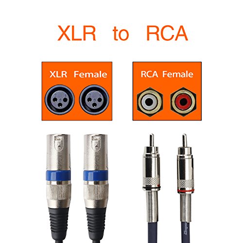 Disino Dual Rca To Xlr Male Cable, 2 Xlr To 2 Rca/Phono Plug Hifi Stereo Audio Connection Microphone Cable Wire Cord - 5 Feet / 1.5M #TOP5