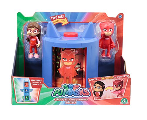 Pyjamasques, Coffret Transformation, avec 2 Figurines 7,5 cm incluses (Tenues Jour et Nuit), Bibou et Amaya, Jouet pour Enfants dès 3 Ans, PJM173