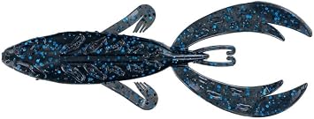 Big Bite Baits 3.5-Inch Rojas Fighting Frog Lures-Pack of 10 Black Blue Flake/Sapphire Laminate