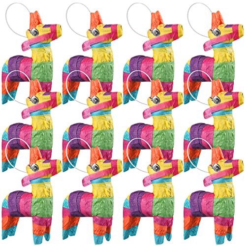 Piñatas mini âne mexicain déco Cinco de Mayo anniversaire 12pcs