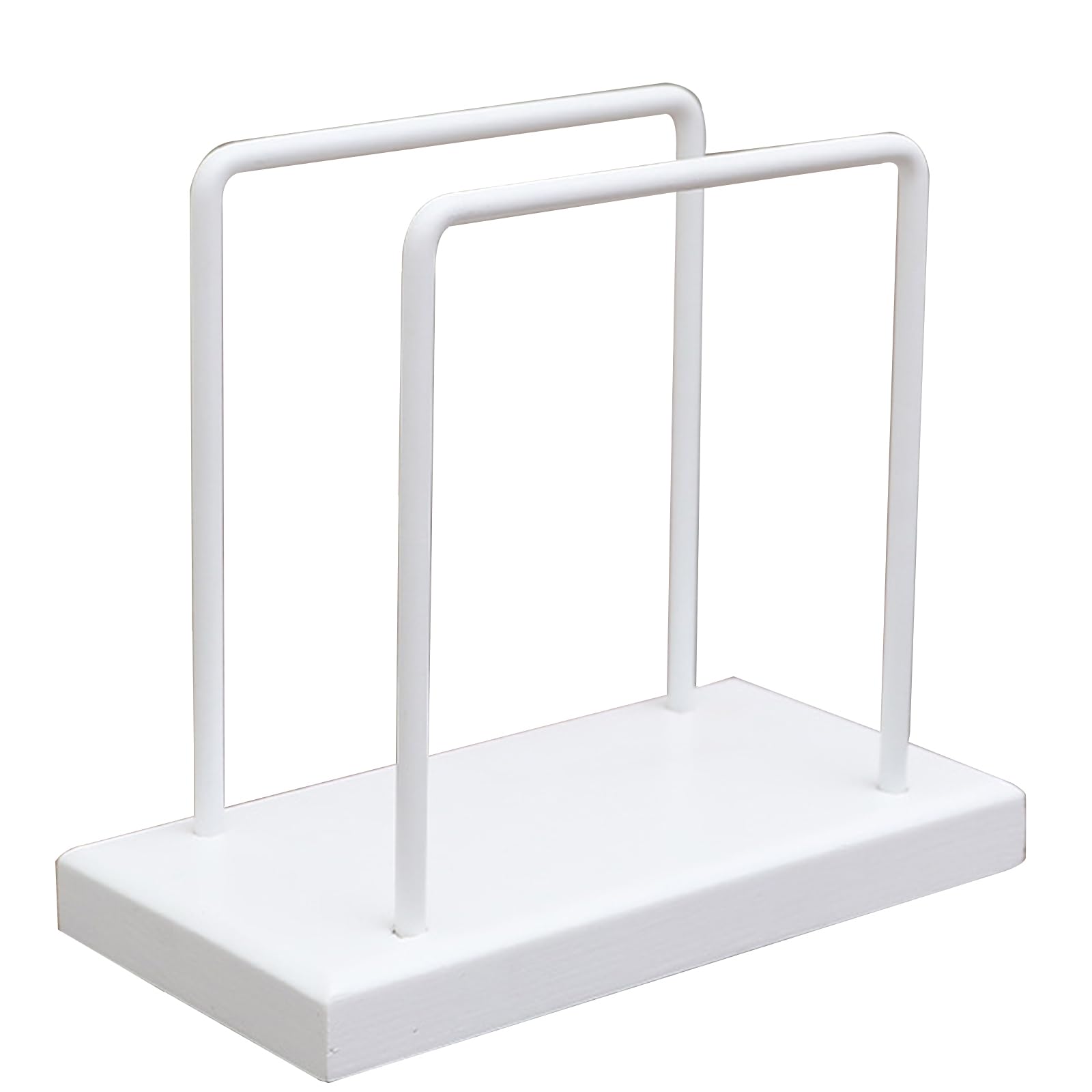 Jarsense Pine Wood Base Iron Bracket Napkin Holder,Napkin Organizer for Desktop Toilet Paper Place Holder for Kitchen Dining Room (White)
