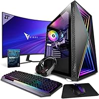 Vibox VIII-70 Gaming PC - 27" 144Hz Curved Monitor-Paket - Intel i9 11900F Prozessor - RTX 4090 24GB Grafikkarte - 32GB RAM - 1TB NVMe M.2 SSD - Windows 11 - WiFi