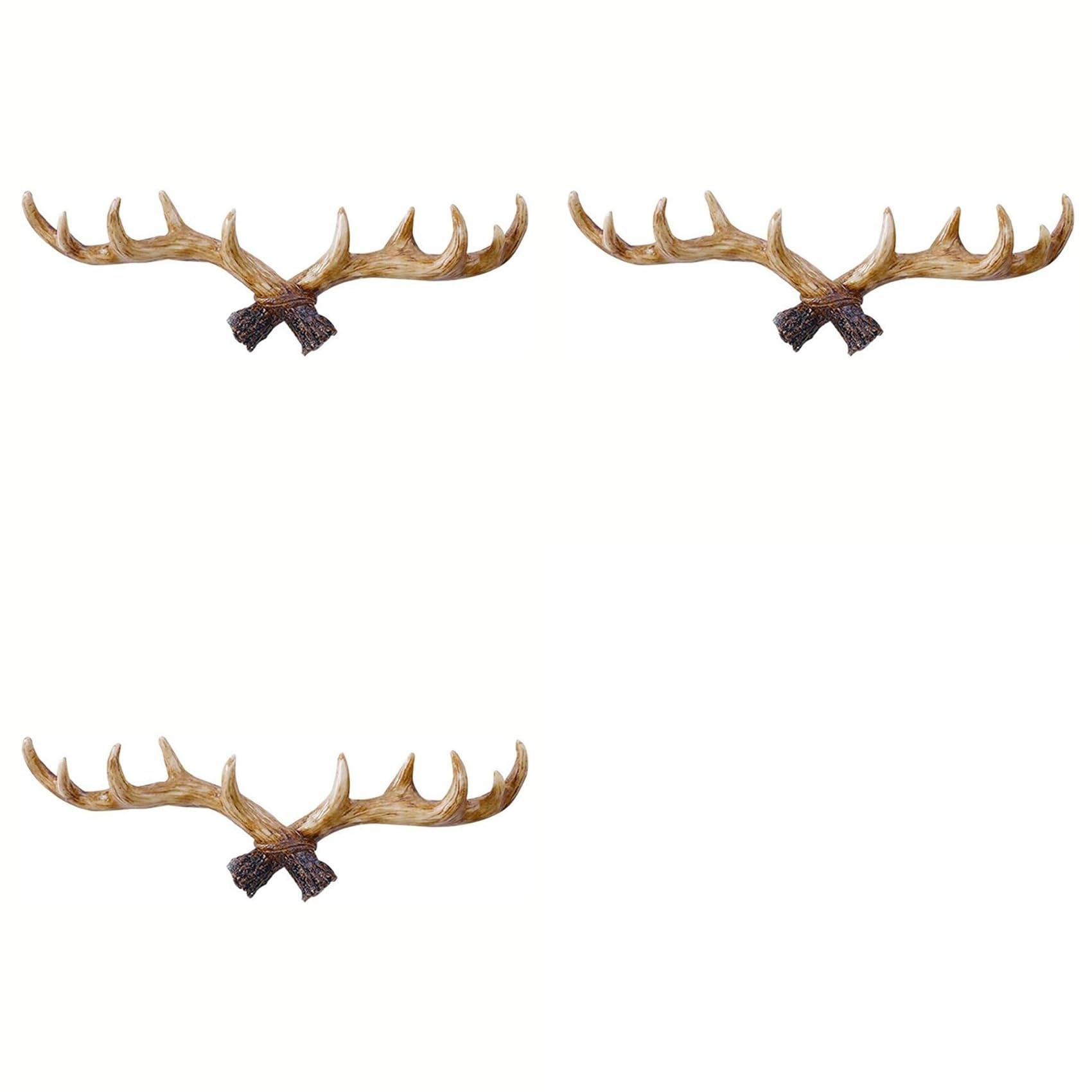 Cintre mural en bois de cerf au design vintage et finitions sculptées haut de gamme
