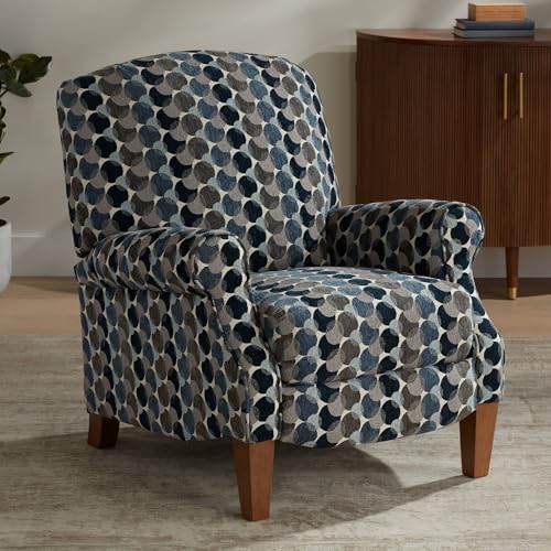 Sillón reclinable azul de metal y poliéster miniatura 1