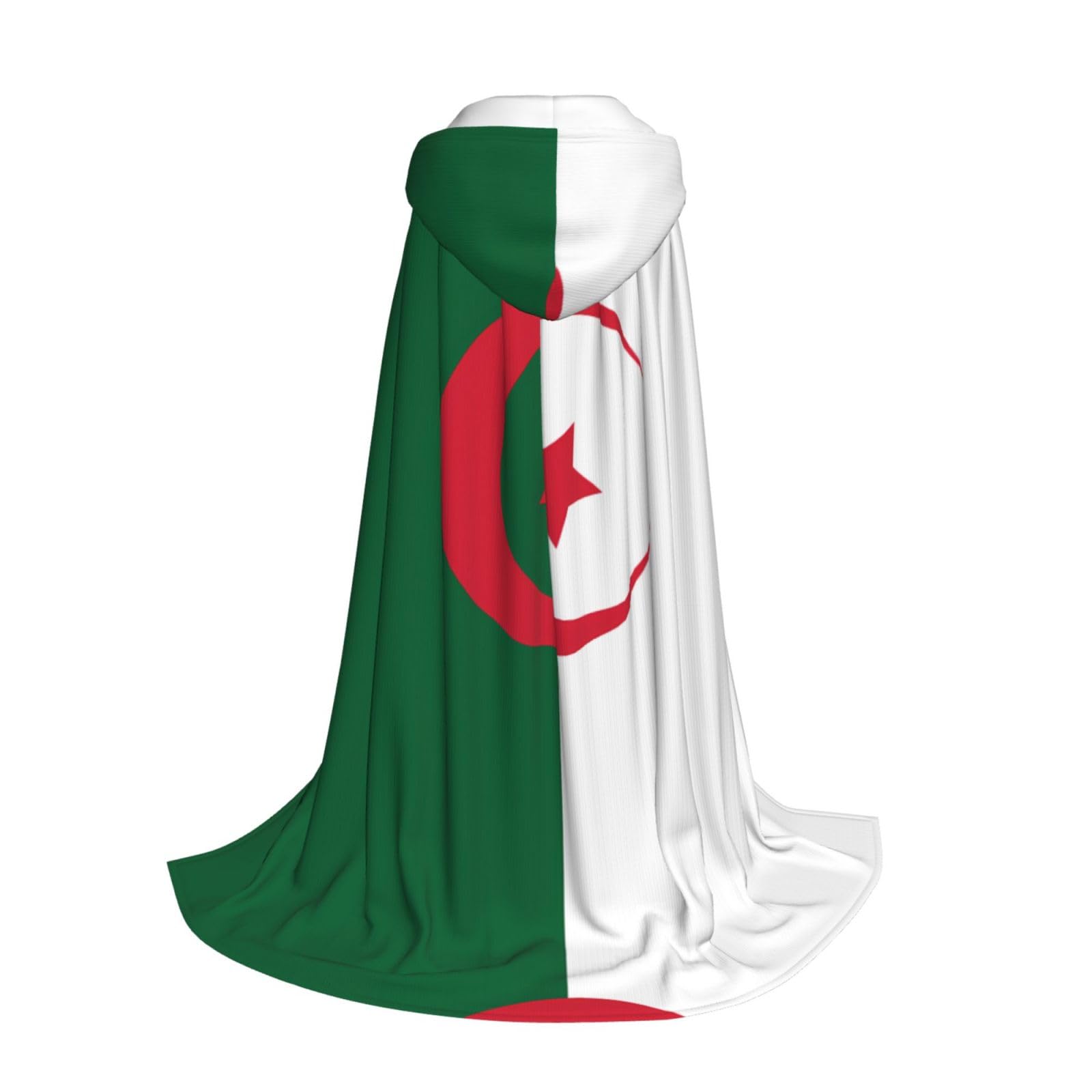 Cape imprimée drapeau de l'Algérie pour adolescent Cosplay, performance sur scène et cosplay quotidien en gros
