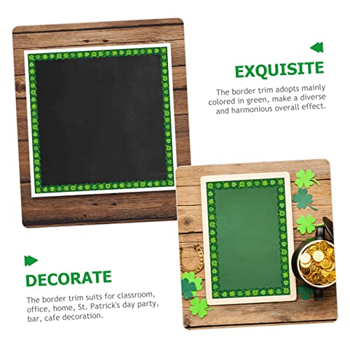 jojofuny 1 rolo de adesivos adesivos de bordas de quadro de férias para dia de fronteira papel trevo