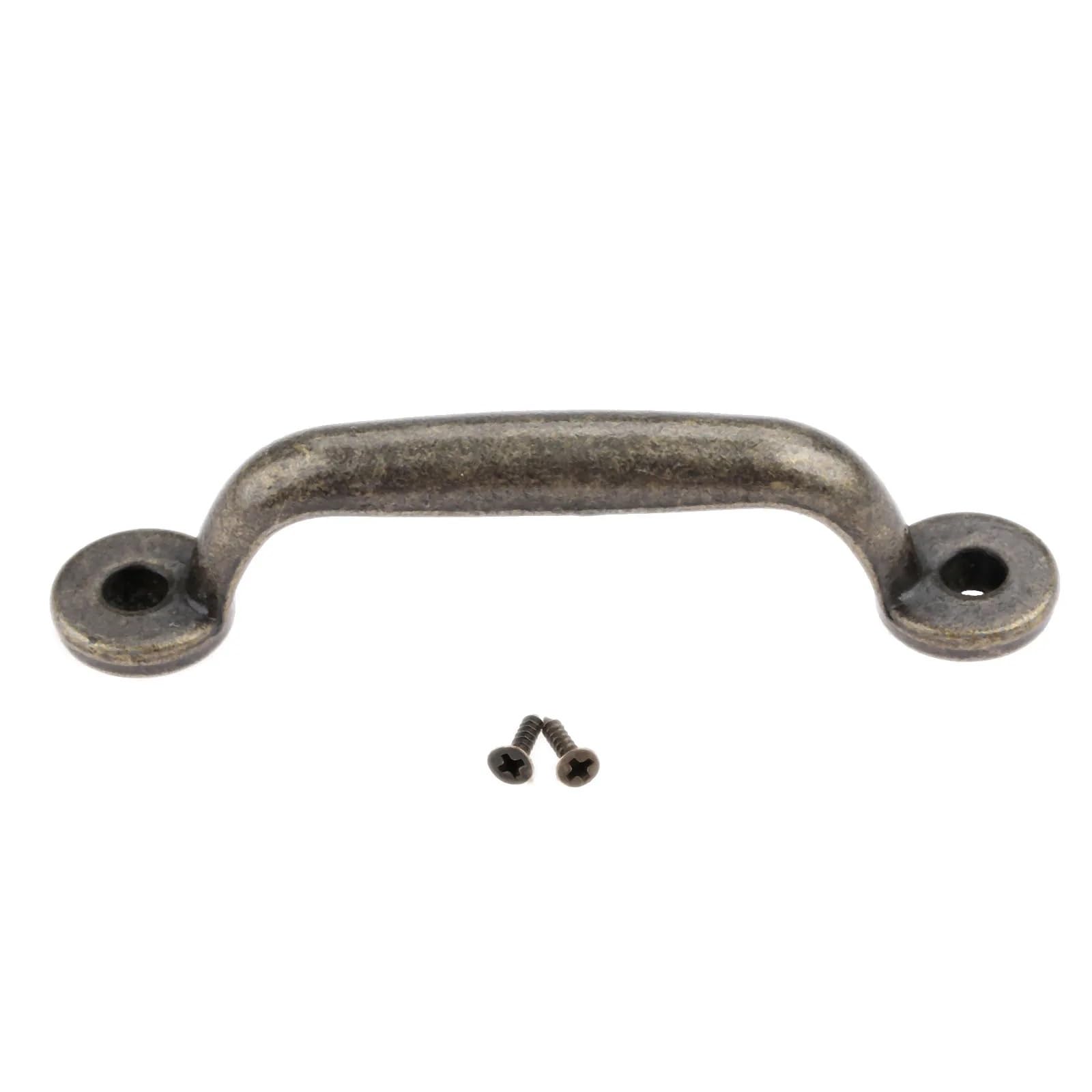YILWPV 2pcs Antique Bronze Furniture Handle Cabinet and Knobs Door Cupboard Drawer Kitchen Wood Box Pull Alloy 90 * 17mm Handle Sets
