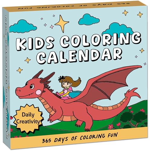 2026 Kids Coloring Daily Calendar | 2025-2026 Fun Art Activity for Children with Doodles to Color Every Day of The Year, Great Gift for Girls & Boys | A Present That Will Bring Joy Everday of The Year, Cute Christmas Advent Calendar, School Classroom Must Have