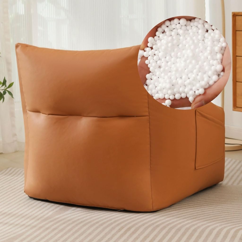 Foanbag, przenośna skórzana sofa z podłokietnikami kieszonkowymi, wygodne wielokolorowe siedzenia, idealne do salonu, pokoju gier i pokoju zabaw.