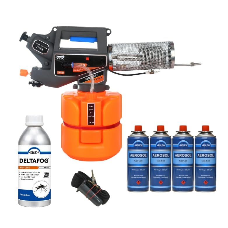 Image of Torpedo Mini Fogging Machine for Mosquito & Pest Control | Heavy Duty Portable Gas Fogger with Advanced Features | Includes 4 Gas Cans & 500ML Deltafog Solution