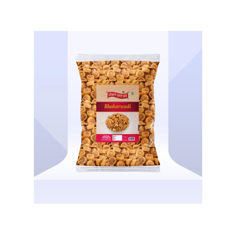 Image of OKHLI MUSAL BRAND Classic Rajasthani Rajwadi Tradition Bhakarwadi Mouth-watering Crunchy, Light and Flavourful Snack| Marwar Bhakarwadi Bikaneri| Tea Chai Party Snack Namkeen Savoury Snack-900g*3Pack