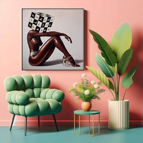 Décoration murale femme sensuelle 50x50 cm tableau moderne de salon
