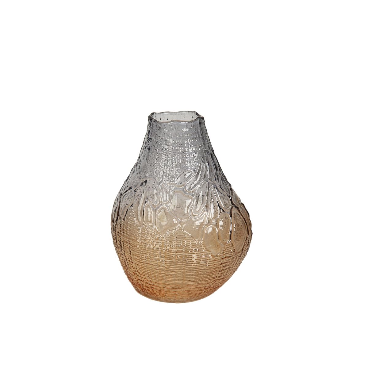 Romimex Amber Glass Vase 14 x 19 x 14 cm
