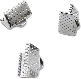 470 Pieces Antique Silver Plated Jewelry Charms Findings Fashion Craft Making Crafting YN6F4K Ribbon Bracelet Bookmark Leather Pinch Crimps End 10mm