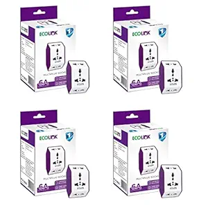 EcoLink Multiplug Socket 6A || Pack of 4 at Rs. 384