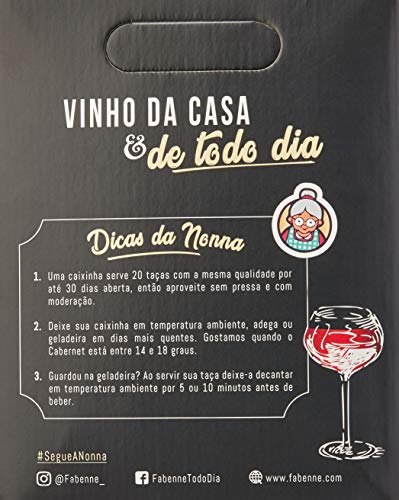 Fabenne Vinho Tinto Cabernet Sauvignon - Bag-in-Box 3 Litros cada