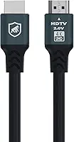Gshield Cabo HDMI 2.0 4K UHD HDR Áudio e Video 2 Metros, Revestido em Nylon Ballistico, Survivor, Preto