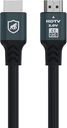 Gshield Cabo HDMI 2.0 4K UHD HDR Áudio e Video 2 Metros, Revestido em Nylon Ballistico, Survivor, Preto