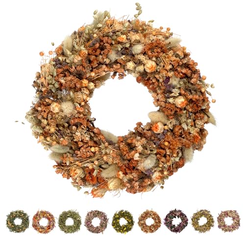PHILARO Trockenblumenkranz All Seasons Ø 30cm orange - kein Plastik I...