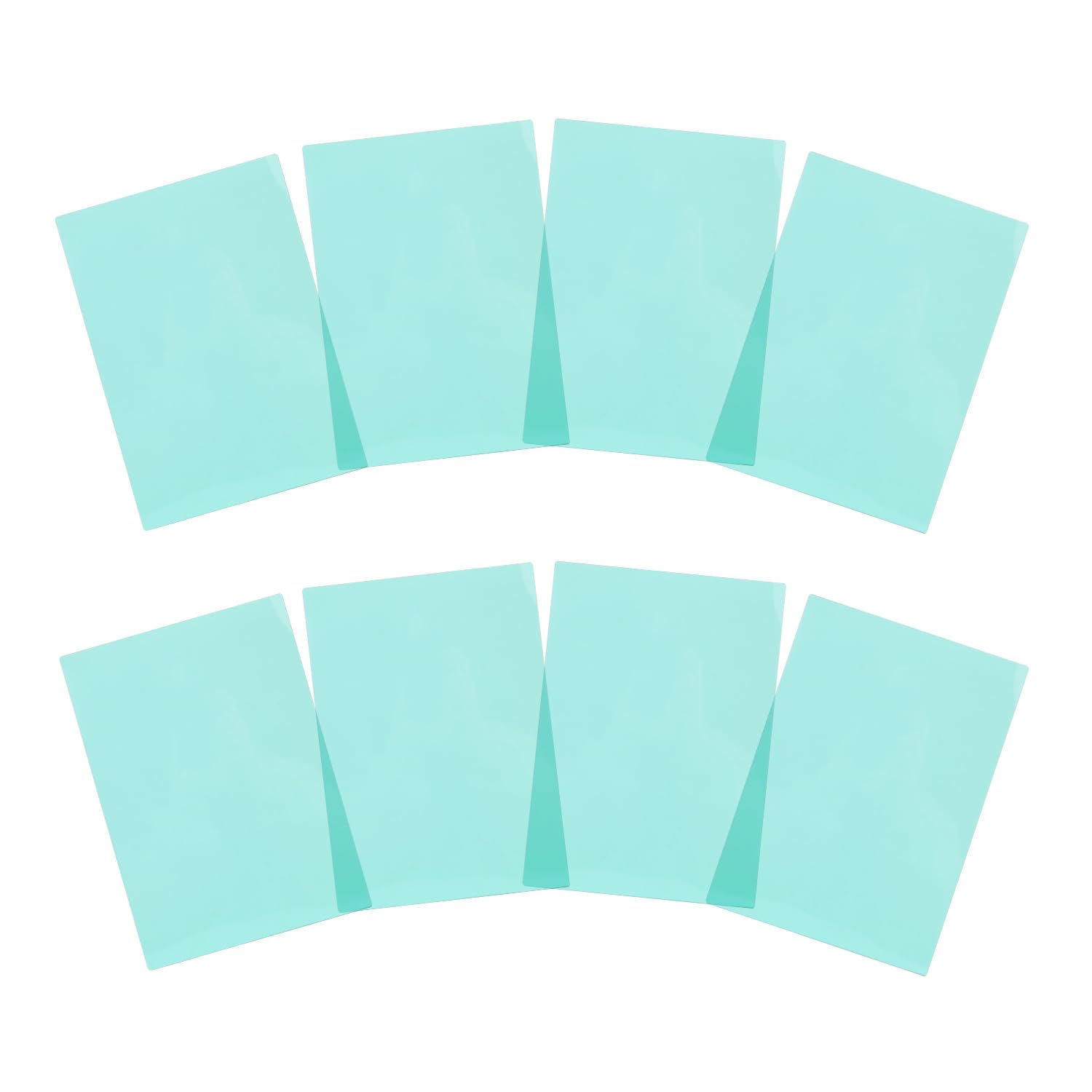 Pack of 16 A4 Plain Cyan Dyslexia Overlay Reading Sheets β PET Material, Rounded Corners