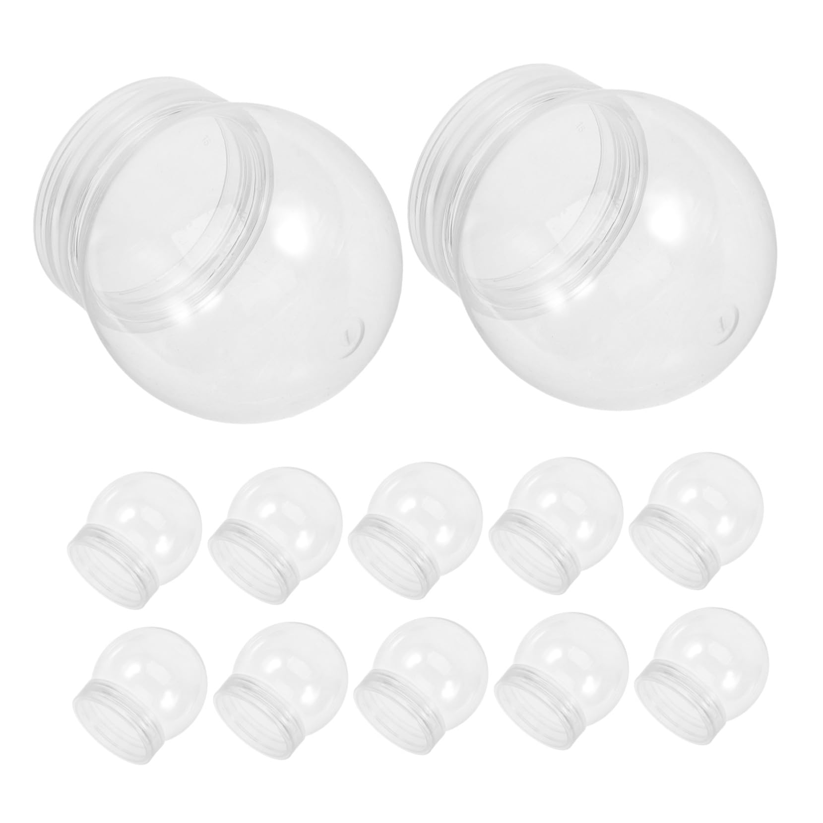 BESTYASH 24pièces Boule à Neige Transparente Plastique DIY Lot de Boules à Neige pour Loisirs Créatifs Et Décoration