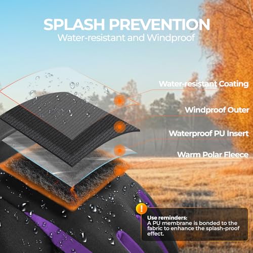 Image of rivmount Kids Warm Winter Gloves Touchscreen Water-Resistant Cycling Running Skiing in Outdoor Cold Weather for Boy Girl