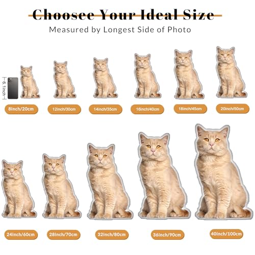 Personalisierte Haustier Kissen Hund Katze geformte Kissen-3D Duplex Druck Geformtes Fotokissen, für Wohnkultur Geburtstag Weihnachten Geschenk