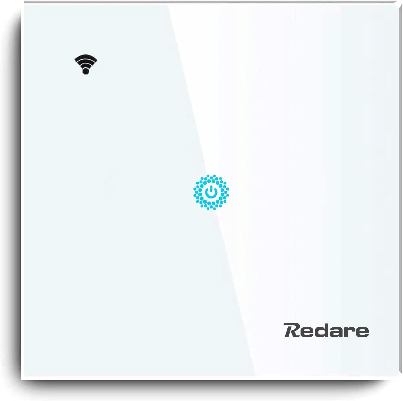 Redare Smart Switch No Neutral,WiFi Smart Wall Light Switch,No Neutral Wire Required,No Hub Required,Compatible with Alexa and Google Home,App Remote,Voice Control Touch Switch(White 1 gang)