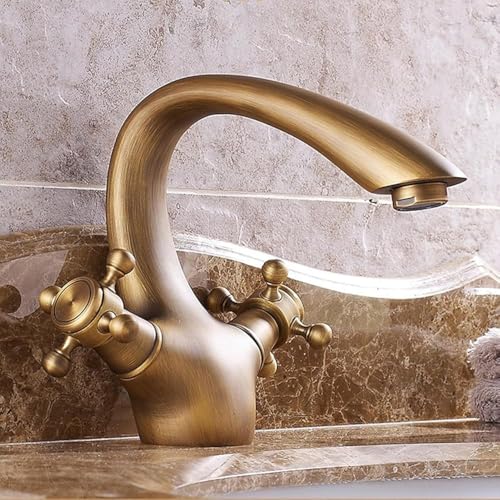 Robinet de Bassin Vintage Eau Chaude et Froide pour une Salle de Bain Cosy