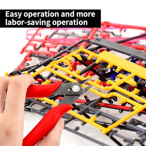 Image of Micro Wire Cutter 5-inch,Precision Flush Cut Nippers,Small Side Cutting Pliers for Jewelry,Electronics,3D Printing,Plastic Models,Red